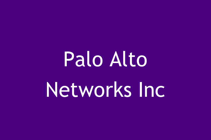 Software Solutions Provider Palo Alto Networks Inc