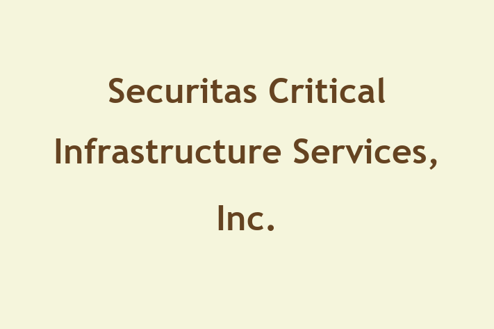 Software Services Company Securitas Critical Infrastructure Services Inc.