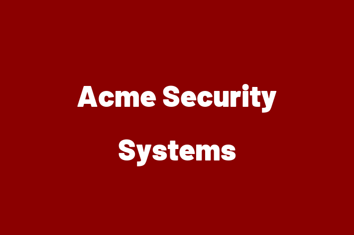 IT Company Acme Security Systems