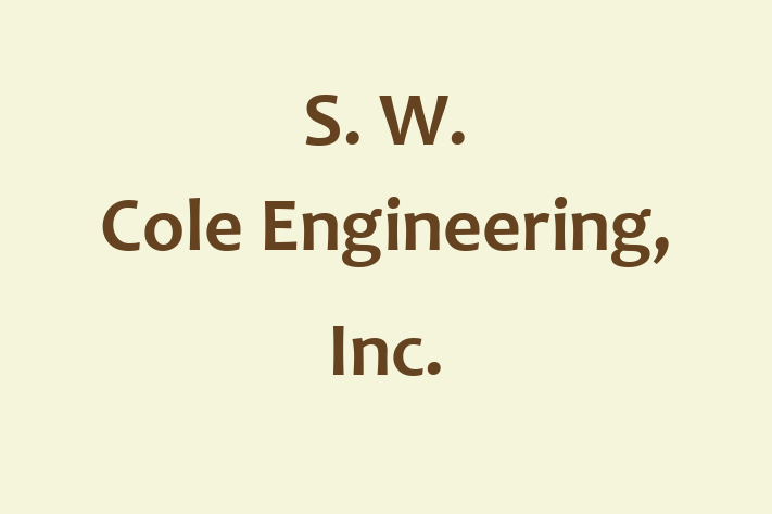 Personnel Management S. W. Cole Engineering Inc.