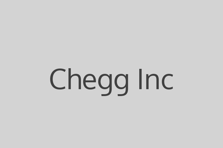 Software Development Firm Chegg Inc