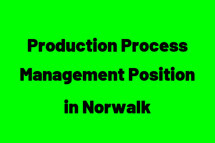 Production Process Management Position in Norwalk