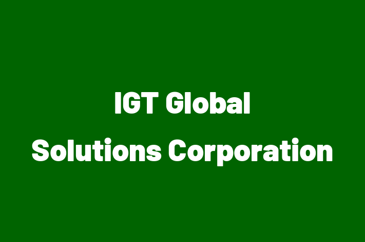 Software Development Firm IGT Global Solutions Corporation