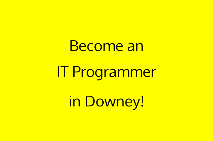 Become an IT Programmer in Downey