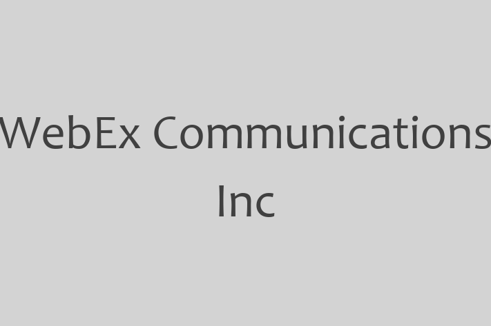 Software Services Company WebEx Communications Inc