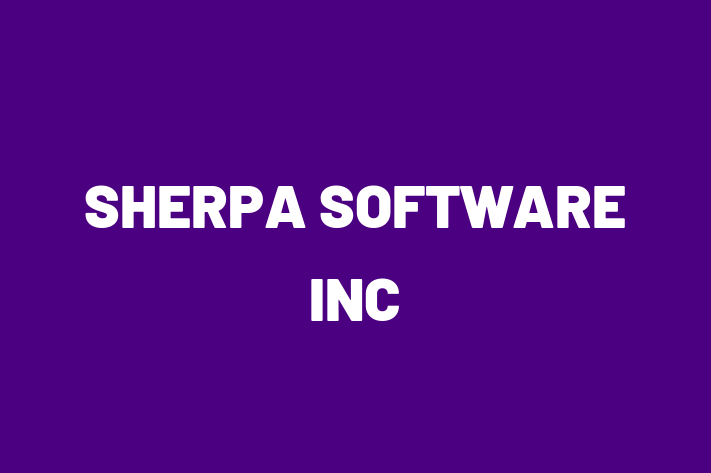 Software Development Company SHERPA SOFTWARE INC