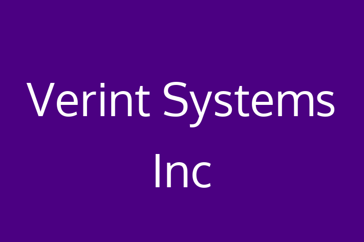 Tech Solutions Company Verint Systems Inc