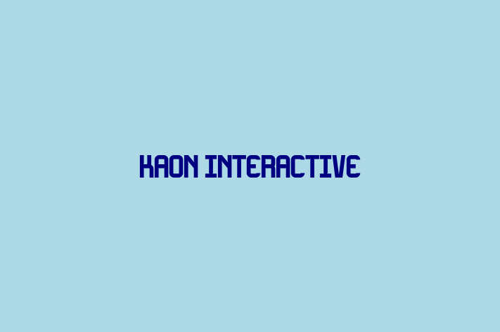 Tech Solutions Company Kaon Interactive