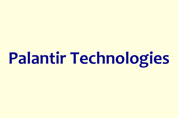 IT Company Palantir Technologies