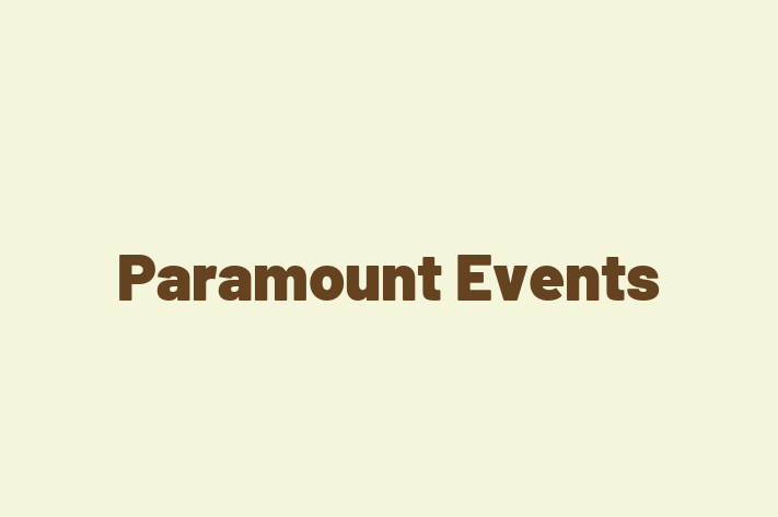 Technology Solutions Firm Paramount Events