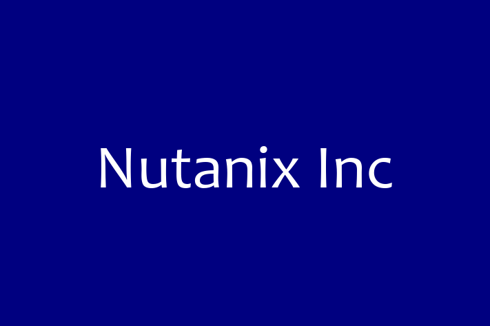 Tech Solutions Company Nutanix Inc