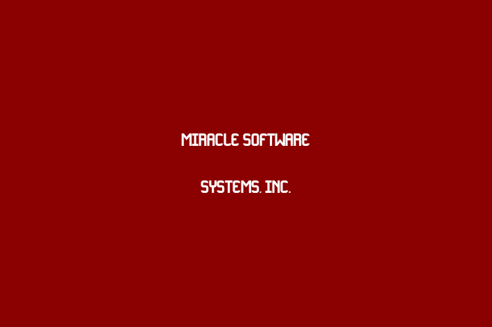 Software Development Firm Miracle Software Systems Inc.