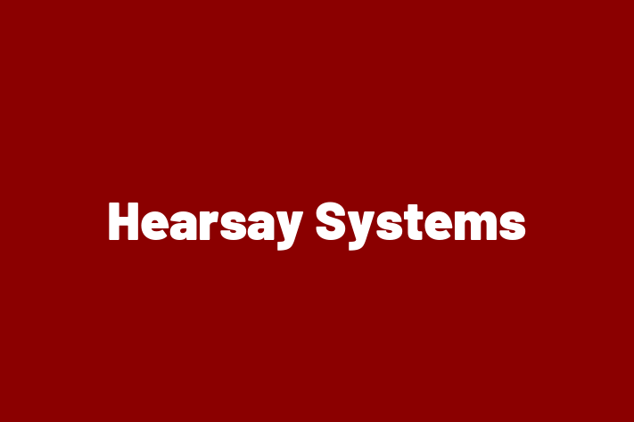 Software Consultancy Hearsay Systems