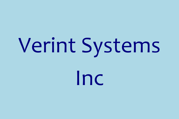 Digital Solutions Provider Verint Systems Inc