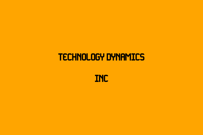 Software Services Company Technology Dynamics Inc