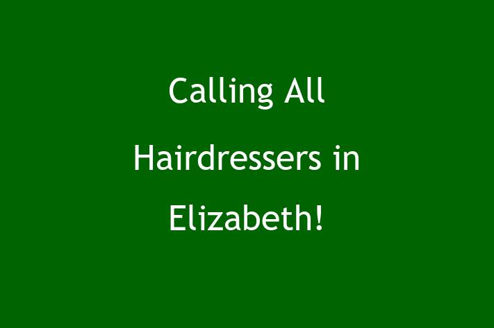 Calling All Hairdressers in Elizabeth