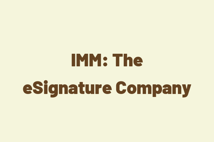 IT Company IMM The eSignature Company