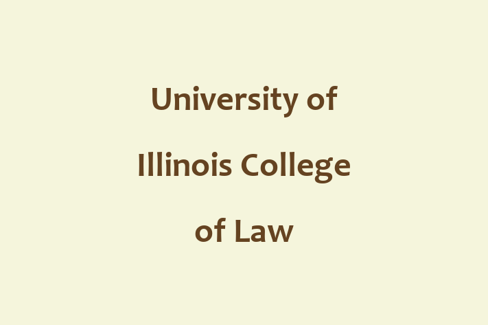 Human Capital Management University of Illinois College of Law