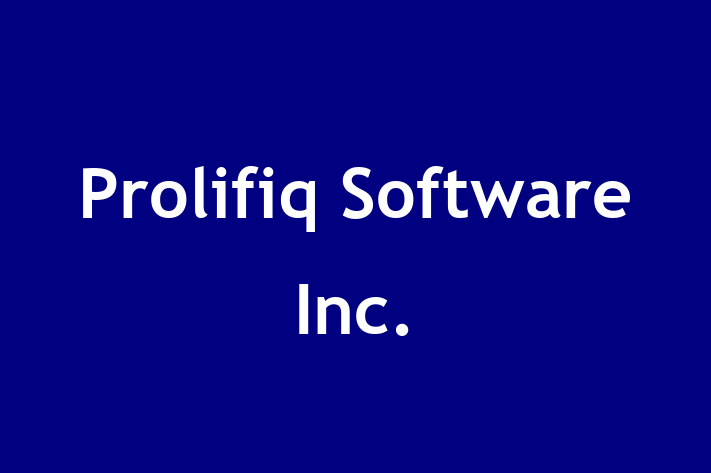 IT Company Prolifiq Software Inc.