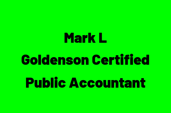 Chartered Accountant CA Mark L Goldenson Certified Public Accountant