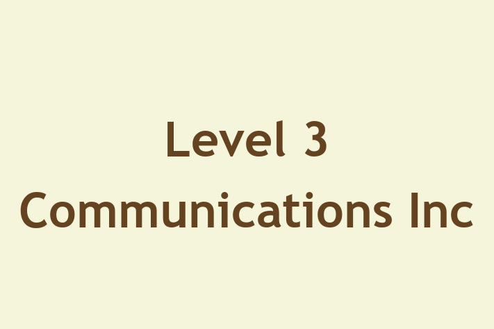 Tech Solutions Company Level 3 Communications Inc