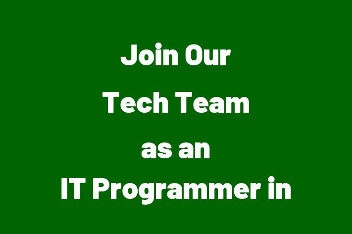 Join Our Tech Team as an IT Programmer in Columbus