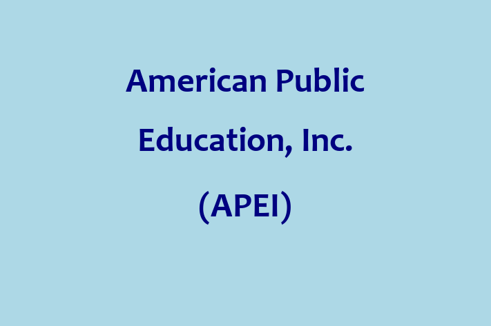 Talent Management American Public Education Inc. APEI