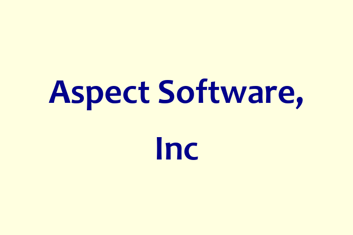 Software Engineering Company Aspect Software Inc