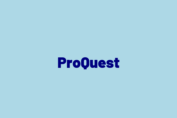 Software Engineering Company ProQuest