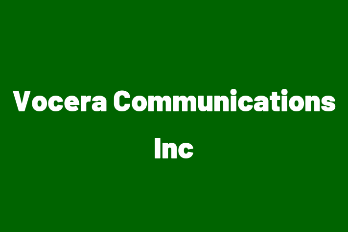 Software Development Firm Vocera Communications Inc