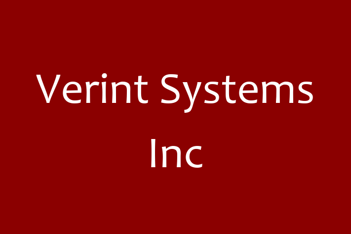 Digital Solutions Provider Verint Systems Inc