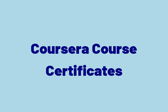 Software Development Firm Coursera Course Certificates