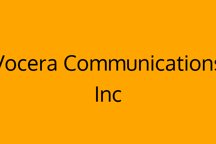 Application Development Company Vocera Communications Inc