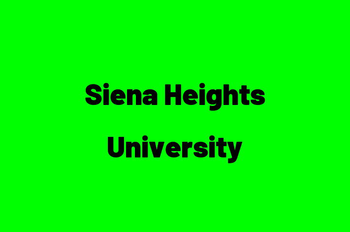 Talent Management Siena Heights University