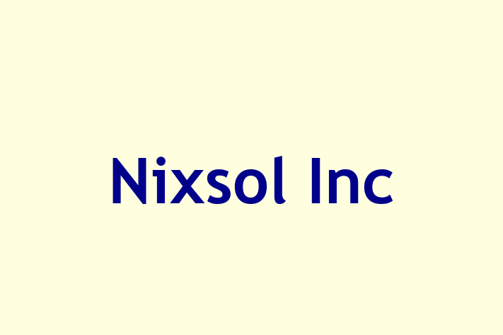 Tech Firm Nixsol Inc