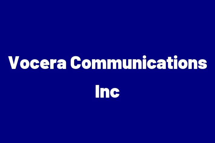 Software Consultancy Vocera Communications Inc