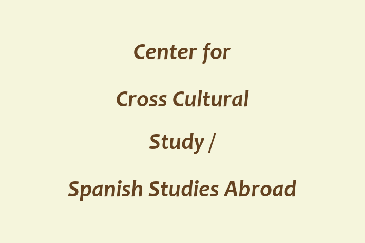 People Management Center for Cross Cultural Study / Spanish Studies Abroad