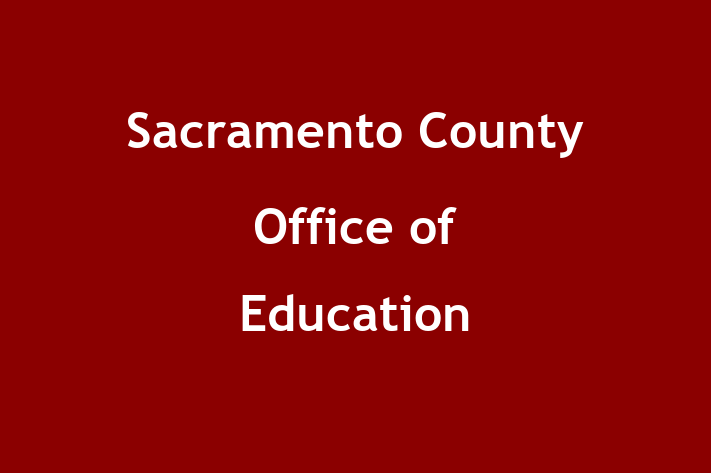 Human Resource Management Sacramento County Office of Education