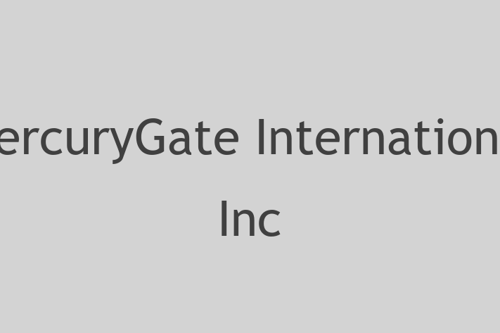 Software Consultancy MercuryGate International Inc