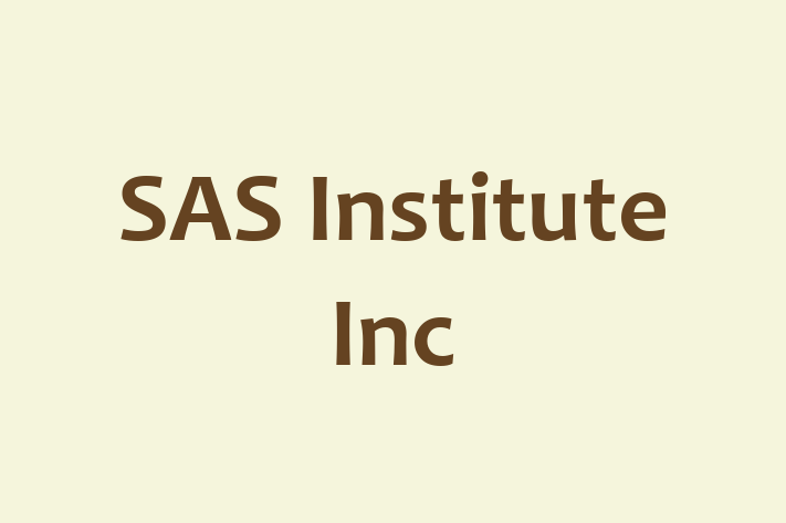 Software Development Firm SAS Institute Inc