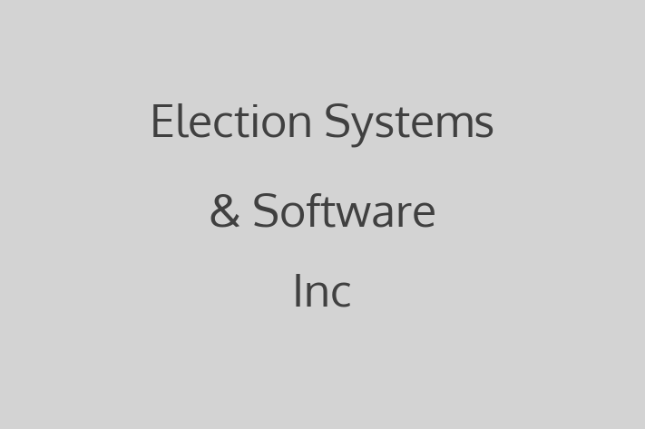 Application Development Company Election Systems  Software Inc