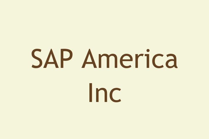 Digital Solutions Provider SAP America Inc