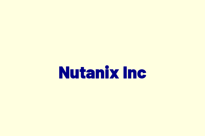 Software Engineering Company Nutanix Inc