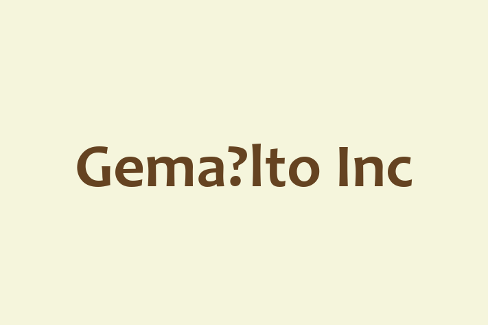 Software Firm Gemalto Inc