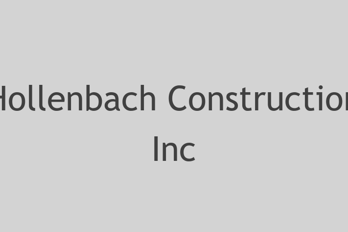 Software Solutions Provider Hollenbach Construction Inc