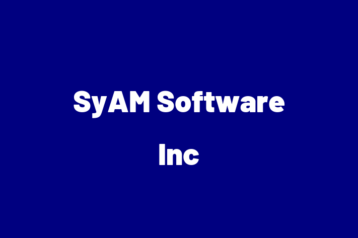 Software Services Company SyAM Software Inc