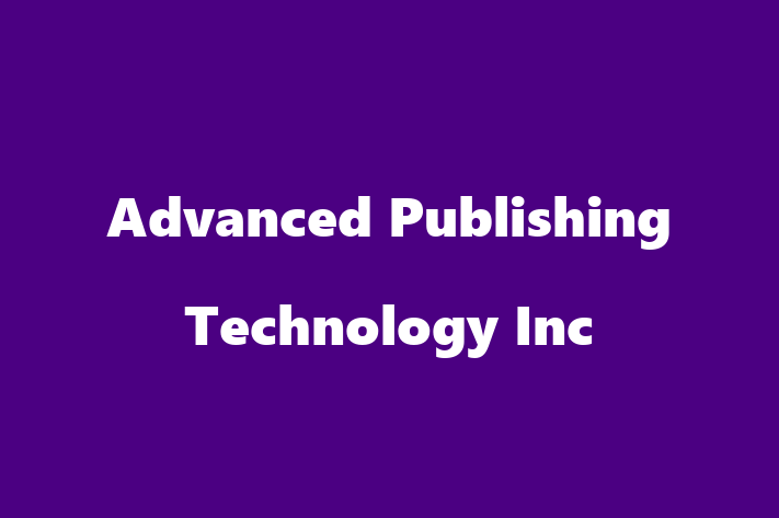 Software Services Company Advanced Publishing Technology Inc