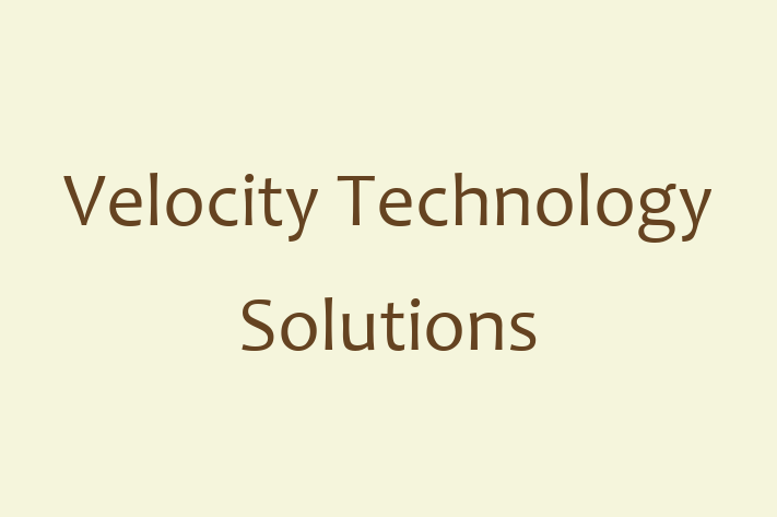 Software Firm Velocity Technology Solutions