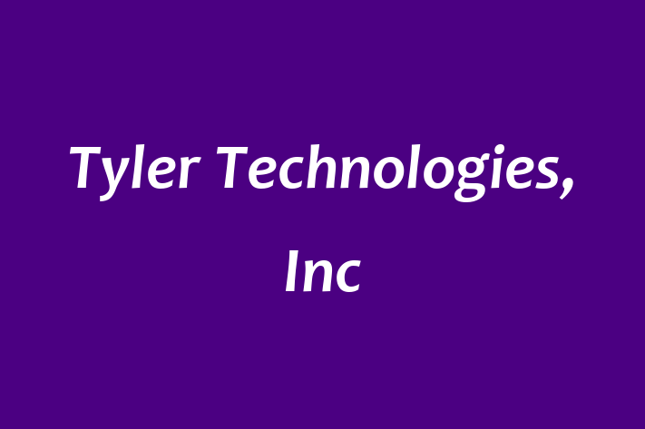 Software Engineering Company Tyler Technologies Inc