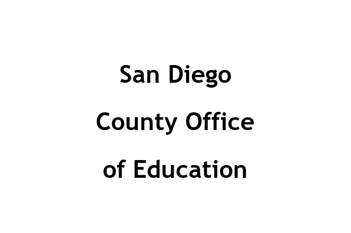 Employee Relations San Diego County Office of Education